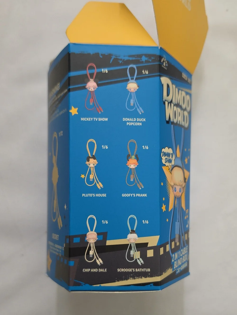 NWT Dimoo World Pop Mart X Disney 2 In 1 Cell Charger Cable Donald Duck Popcorn